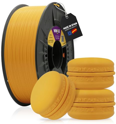 WINKLE PLA HD Pastell Filament 1.75mm Kurkumagelb, 300g Spule, 3D Drucker Filament Kompatibel mit FDM Druckern, 3D-Druckmaterialien, Maßgenauigkeit +/- 0.05mm, Leicht zu Bedrucken