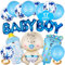Globos para Baby Shower, Diealles Shine 17 Piezas Gender Reveal para Decoracion Niño, Azul para Boy