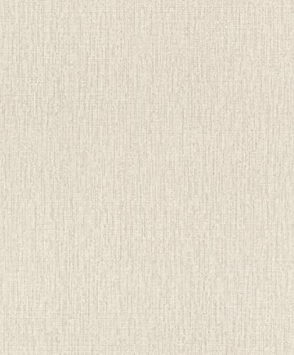 Rasch 484229 Papier peint intissé beige uni aspect lin 10,05 x 0,53 m (L x l)