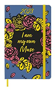 Moleskine Wochenplaner 2023, 12-monatiger Kalender, Limitierte Edition Frida Kahlo, Wochenplaner mit Hardcover und Elastikverschluss, Großformat 13 x 21 cm, Farbe Blau