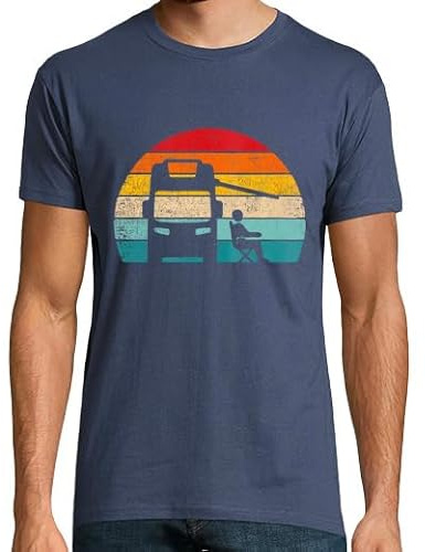 latostadora Camiseta Manga Corta Puesta De Sol Autocaravana Camper Van Caravana para Hombre - Denim XXL - Ref. 3266764-P