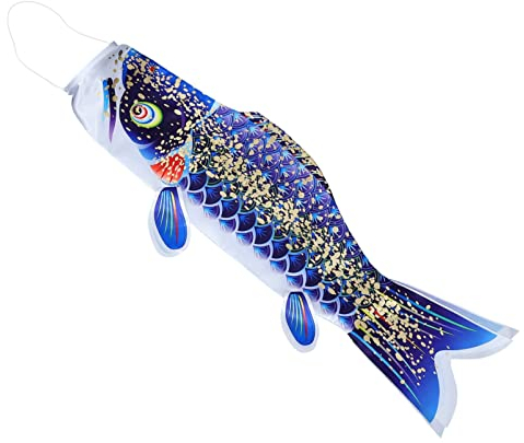 TOYANDONA Karpfen-Streamer Windsack-fischflagge Fischfahne Karpfen Girlande Seidenkarpfen-Flagge Japanischer Windsack Windsackstange Segelfisch-windstreamer Draussen Windfahne 3D Satin-