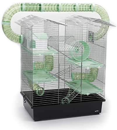 Nagerkäfig CH2 XXL Zubehör Tunnelsystem Chrome Schwarz Grün Maus Hamster Käfig