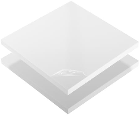 ABS Platte Kunststoffplatte ABS SCHWARZ ODER WEIß | VIELE verschiedene FORMATE in Stärken 1-10mm TOP Qualität (100 x 20cm, 10mm Weiß)