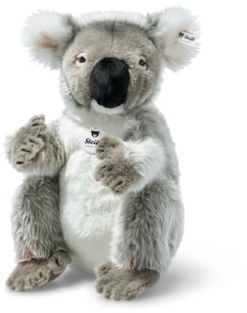 Steiff Kuscheltier Colo Koala, Süßes Stofftier mit Kunststoffaugen, Kinder, Jungen & Mädchen, Plüschtier 29 cm, Dunkelgrau, 067693
