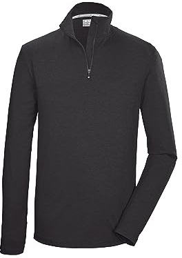 Killtec Funktionströja för män med ståkrage och dragkedja, KSW 95 MN LS SHRT, mörkanthra, 4XL, 40843-000