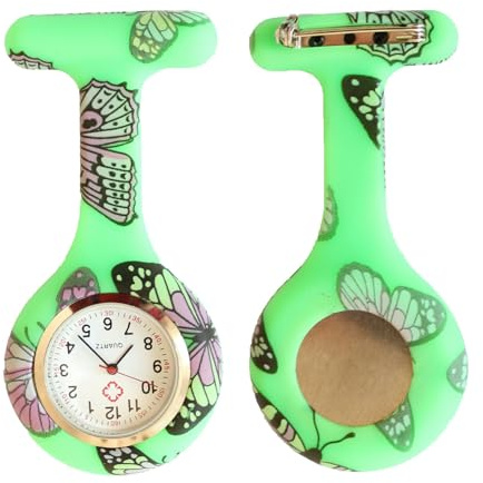 pe@mak Nurse Watch Schwesternuhr Silikon Krankenschwesternuhr Pulsuhr Kitteluhr Pflege
