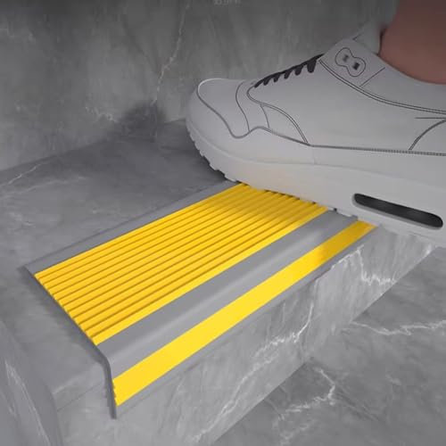 Treppenkantenprofil Treppenprofil L-Form,Treppe Kantenband,Treppenkantenschutz,Vinyl-Anti-Rutsch-Treppenkante,Kantenschutz-Formleiste Für Den Außen- Und Innenbereich ( Color : Giallo , Size : 5*2.5cm*