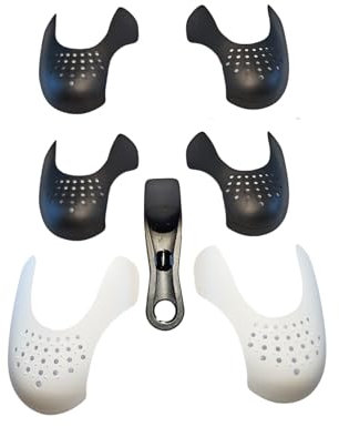 RF.ROFER® 3 Punteras para zapatos + 1 Calzador|Puntera antiarrugas para zapatillas |protectores antiarrugas zapatillas deporte (L(41-45))