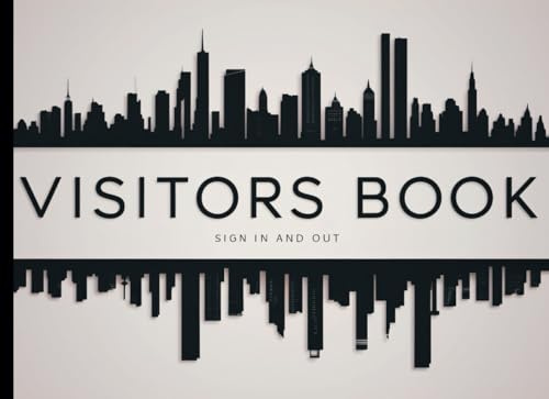 Visitor Log Book: Guest Sign-In and Sign-Out Register for Offices, Businesses, and Workplaces: 1800 Entry Spaces Capacity - Urban City Themed
