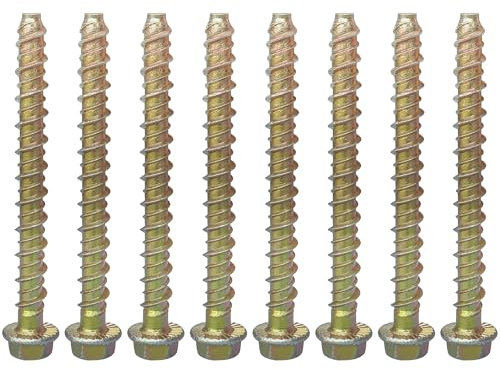 8 PCS M8*100mm Self Tapping Screws Anchors for Concrete