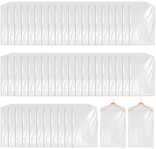 60 Sacchetti Trasparenti per Abiti Da Appendere - Protezione Antipolvere per Vestiti e Indumenti (60 x 90 cm)