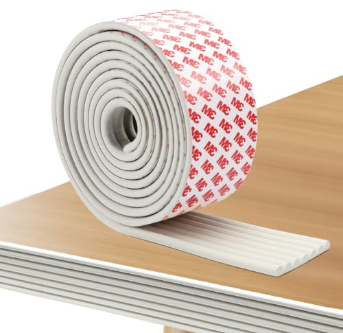 RANJIMA Kantenschutz Baby aus Schaumstoff, W-Förmige Eckenschutz Baby Schaumstoff Selbstklebend Edge Corner Protection Tischkantenschutz Kinderschutz Stoßschutz für Tisch und Möbel Kanten, 5M x 8CM