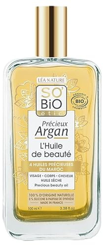 So bio étic | Huile de Beauté - Précieux Argan | Nourrit – Régénère – Sublime | Visage, corps & cheveux | 100% d’origine naturelle | Fabriqué en France| 100 ml