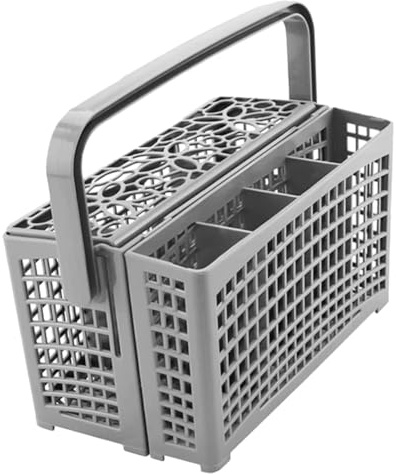 SHINEOFI Cesta para Drenaje de Lavavajillas y Utensilios Cubiertos de Agua de Plástico Compartimento Integrado Asa Almacenamiento de Palillos