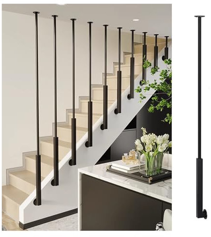 Moderna ringhiera per scale – Eleganti mandrini laterali per una maggiore sicurezza ed eleganza in hotel, loft, ville e uffici perfetti per interni contemporanei