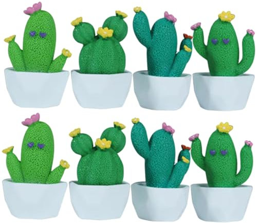 ibasenice 8 Pezzi Decorazione Mini Cactus per Ufficio e Casa per Scrivania Design per e Auto