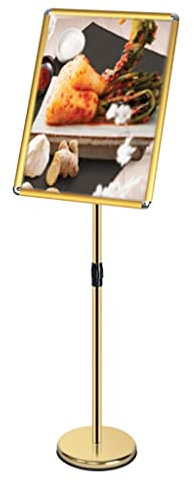 Soporte de póster con marco a presión, soporte ajustable de aluminio para menú, ideal para bodas, espectáculos, publicidad, ventas