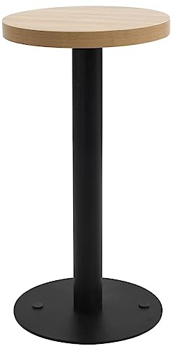 Teenpull Bistrotisch Hellbraun, 40 cm MDF-Tischplatte, Eleganter Stehtisch für 2 Personen, Modernes Design, Robuster Stahlfuß für Küche, Esszimmer, Café, Bar, Einfache Montage