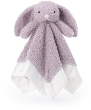 Apricot Lamb Lila Hase Weiche Sicherheitsdecke Schmusetuch für Babys, Beruhigungstuch für Baby Jungen und Mädchen, 35x35cm