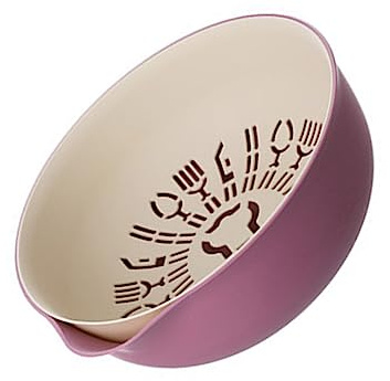 CONGARTENO Panier de Nettoyage en Plastique Pourpre avec Bol Passoire Multifonctionnel pour Fruits et Vaisselle, Rangement Pratique et Égouttoir pour Décor Cuisine et Usage Extérieur