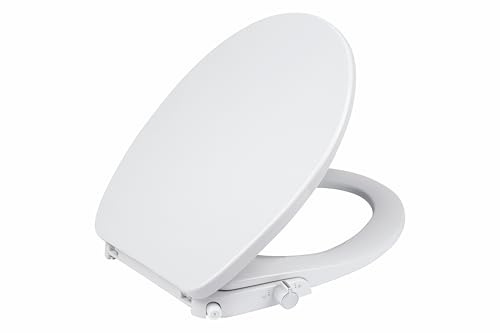 Cornat Dusch-WC-Sitz – weiß – Thermoplast – Quick up & Clean | mit Bidet-Funktion ohne Stromanschluss – Soft-Close – weiße Ausführung – für Anschluss – Sitzkomfort – pflegeleicht