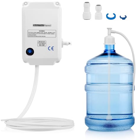 Bottle Water Dispenser Pump System 80PSI, 220V Bottled Drinking Water Pump with One Inlet, 2-3.8L/min Flow Rate, 6m Water Pipe, for Coffee/Tea Machines Water Dispensers Refrigerators