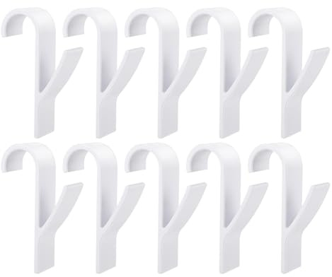 Rmerasor 10 Stück Haken für Rundheizkörper, Handtuchhaken Weiß, Haken zum Einhängen für Heizkörper, haken Heizung Badheizkörper, für Alle Standard Radiator