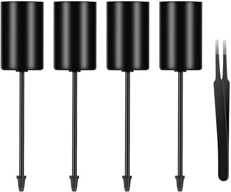 4 Stück Schwarz Adventskranz Kerzenhalter für Stabkerzen, Stabkerzenhalter Christmas Weihnachten Deko,Kerzenleuchter,Saisonale & Nordische Dekoration Zum Basteln gut geeignet（ Enthält Pinzen）