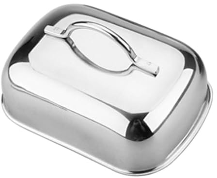 Guangcailun Mantequeras de gran capacidad, soporte de acero inoxidable para mantequilla blanda, acero inoxidable, resistente, para servir, Kitchen Craft