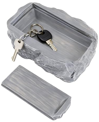 Key Safe -Outdoor Hidden Key Storage Rock Large Size Realistic Hidden Keys Holder Looks & Feels Like Real Stone Safe for Outdoor Travel Garden Or Yard Geocaching Waterproof