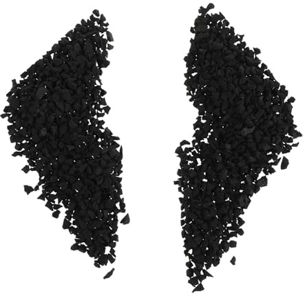 SUPVOX Pellets de Caucho Finos para Relleno de Césped Artificial, Gránulos de Caucho para Campos Deportivos, Bolsa de 1 Kg, Material Resistente al Clima, Drenaje Optimizado para Áreas