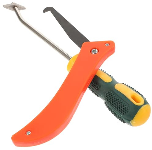 KALLORY Removedor de Lechada y Raspador de Juntas para Azulejos, Kit de 2 Herramientas Mango Ergonómico, Adecuado para Mantenimiento en Hogar y Obra Color Aleatorio