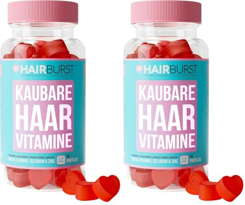 Biotin hochdosiert Haar Vitamine für schnelles Haarwachstum und gegen Haarausfall - 60 Stk (Packung mit 2)
