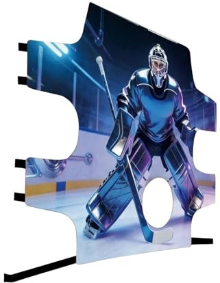 Hockeynätmål, övningstavning, målträningsark med precisionsmålzoner, kraftig sportövningsdesign, enkel att fästa nätskyddsstruktur, hockeymål för inomhus- och utomhusbruk