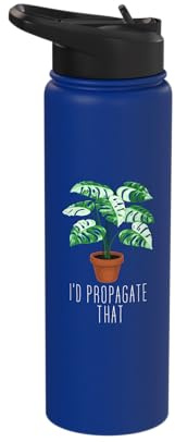 I'd Propagate that Variegated Monstera Stainless Steel Insulated Water Bottle