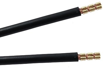 WITTKOWARE 25 Stück Elektro Verdrahtungsbrücken, 10mm², 133mm, beidseitig Aderendhülsen, schwarz