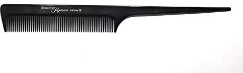 Hercules Sägemann HS C17 carbon 17 Profi Stielkamm anthrazit (antistatisch) Carbonkamm gleichmäßige Zahnung, 8,25 Zoll Kamm (17a)