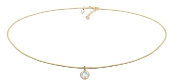 Elli Premium Halskette Damen Choker Basic Funkelnd mit Kristallen | 925 Sterling Silber