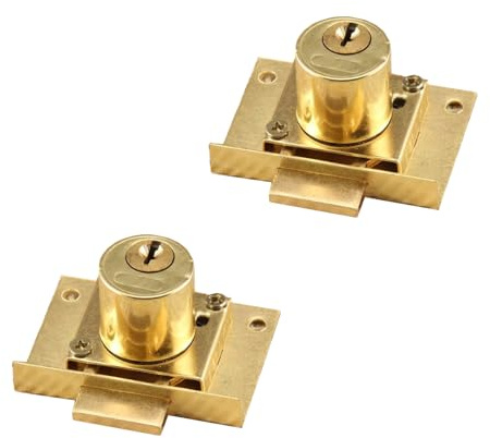 Serrure à came en laiton pour porte, armoire, boîte aux lettres, placard et tiroir, 2 clés, 2 types (2, A (1 clé pour 1 serrure))