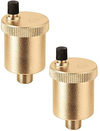 PACK 2 Pezzi Caleffi 502040 Valvola di Sfiato Minical Media capacità Laton 1/2