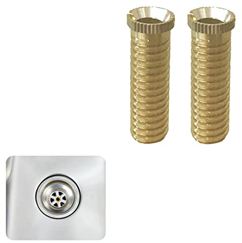 Hohlschraube Spüle 2 Stücke Hohlschraube 30mm für Siebkorbventile Kupfer Abflusssiebschraube für Ventilabläufe mit 1.5 Und 3.5 Ablaufventil Spüle Küchen Abflüsse Ablauf Garnitur Zubehör