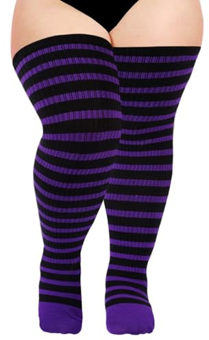 Moon Wood Overknees Strümpfe Damen Halloween Karneval Festival Thigh Highs Socks Extra Lang Überknie Kniestrümpfe Damen Baumwoll Oberschenkelhohe Socken Große Größen