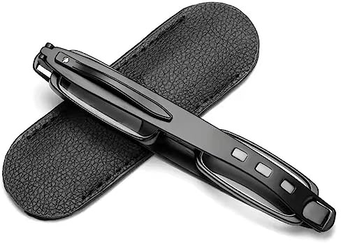 Lanomi Kompakte Faltbare Lesebrille Damen Herren 360 Grad Drehung Lesehilfe Leicht TR90 Sehhilfe Klein Schmal Zusammenklappbare Brille mit Lederetui