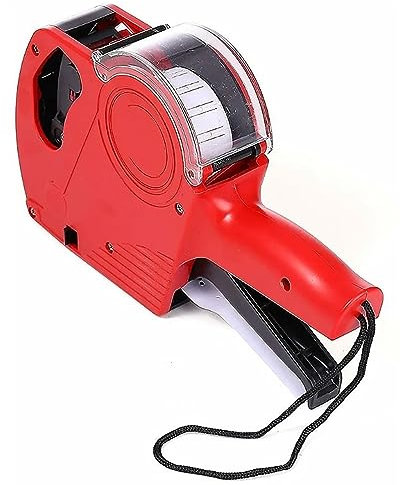 LiebeWH 8-stellige Preisauszeichner Tragbare Preisauszeichnungspistole mit Gezackter Auslassrolle, Manuelle Preisauszeichnungsmaschine für den Supermarkt