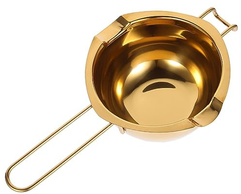 BESTonZON Edelstahl Schmelzschüssel Gold Butter Schokolade Schmelztopf Für Backen Kochen Vielseitig Rostfrei Einfach Zu Reinigen