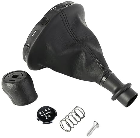 SANCAK Auto Getriebekopf 5-Gang-Schaltknauf-Set, Schaltknauf-Set, Schaltmanschette, für T5 T5.1 T6 2015 2016 2017 2018 2019, Leder-Schaltknauf-Abdeckung, staubdichter Ersatz Schaltsack