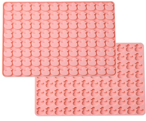 UR URLIFEHALL 2 Pcs Silicone Duck Moulds Mini Animal Jelly Silicone Moluds for Chocolate Pudding Cake Baking DIY Tool Non Stick Reusable