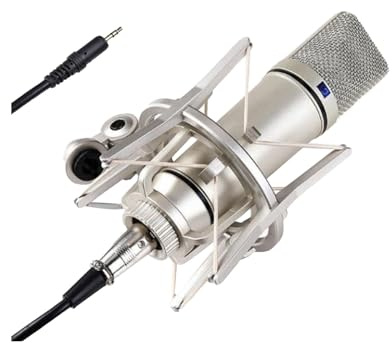 XHTLLO Condensatore Professionale Microphunique 48V Diaframma Grande Per Streaming Live E Canto