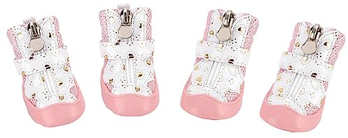 Kleine Hundestiefel, rutschfeste Winterhunde-Schuhe, atmungsaktives Mesh-Design, Rosa, für kleine Hunde, Schutz für Pfoten, Skor & Stivali